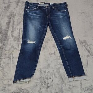 AG Adriano Goldschmied The Legging Ankle Super Skinny Jeans Womens 29 Distressed